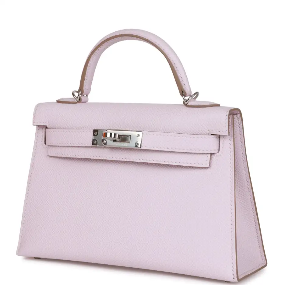 Hermès Kelly Sellier 20 Mauve Pale Epsom Palladium_ (4)