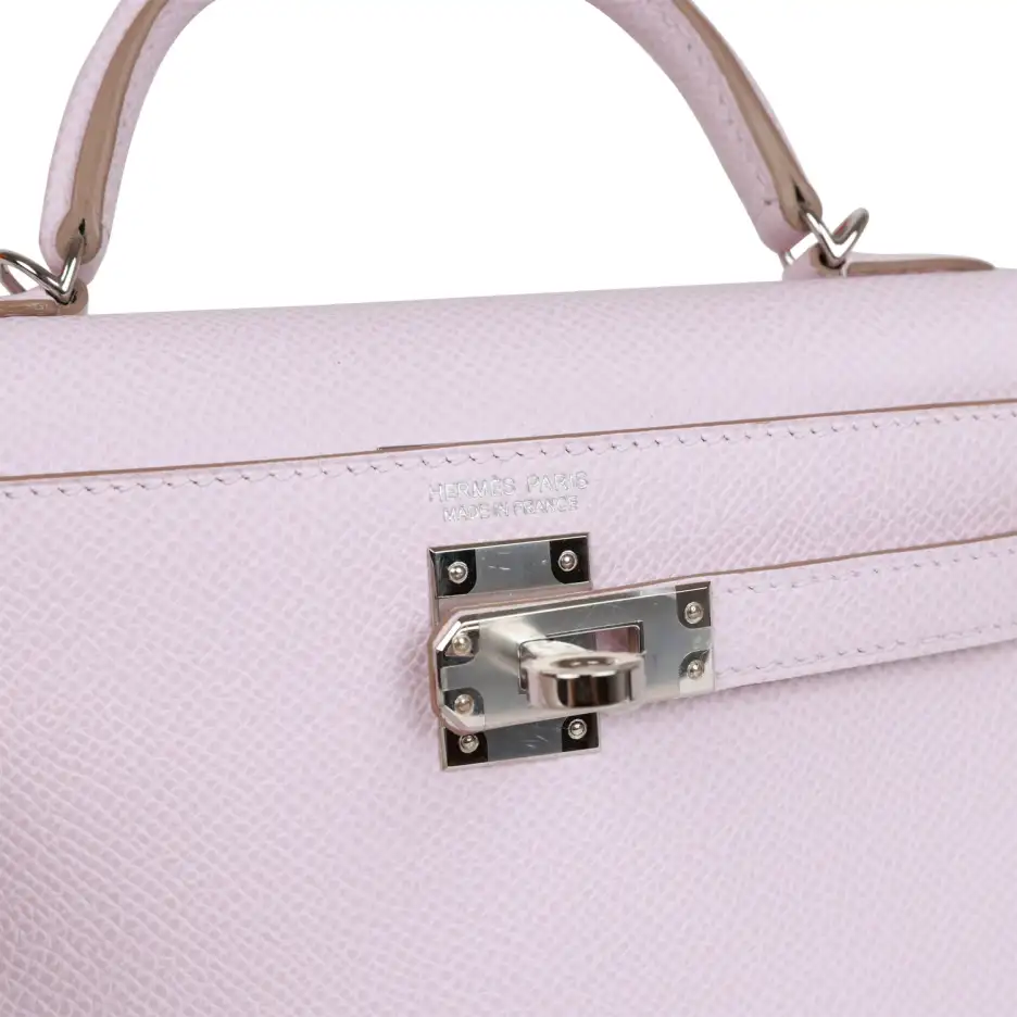 Hermès Kelly Sellier 20 Mauve Pale Epsom Palladium_ (6)