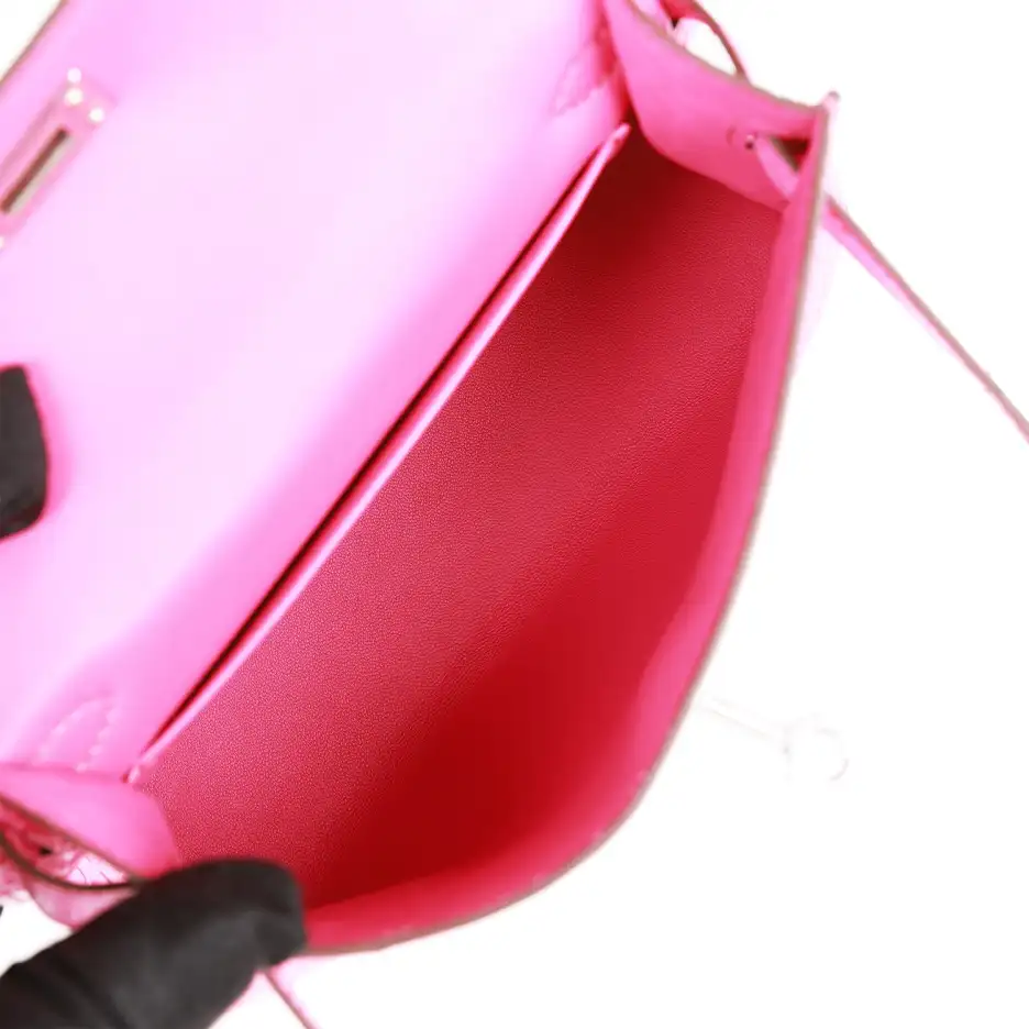 Hermès Kelly Sellier 20 Rose Shocking Matte Alligat (7)
