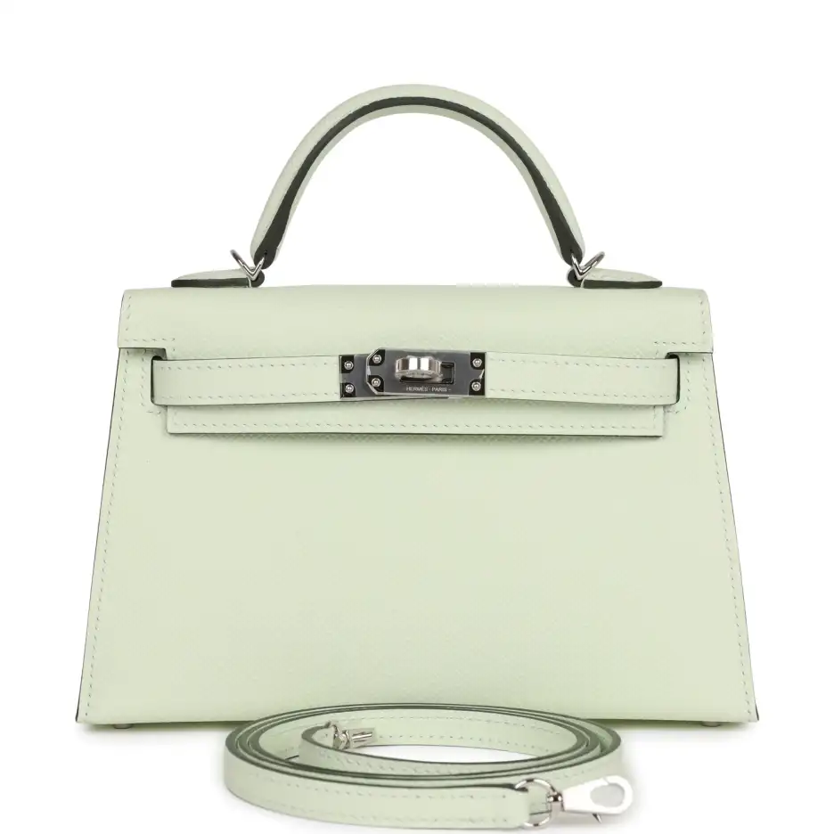 Hermès Kelly Sellier 20 Vert Fizz Epsom Palladium_y