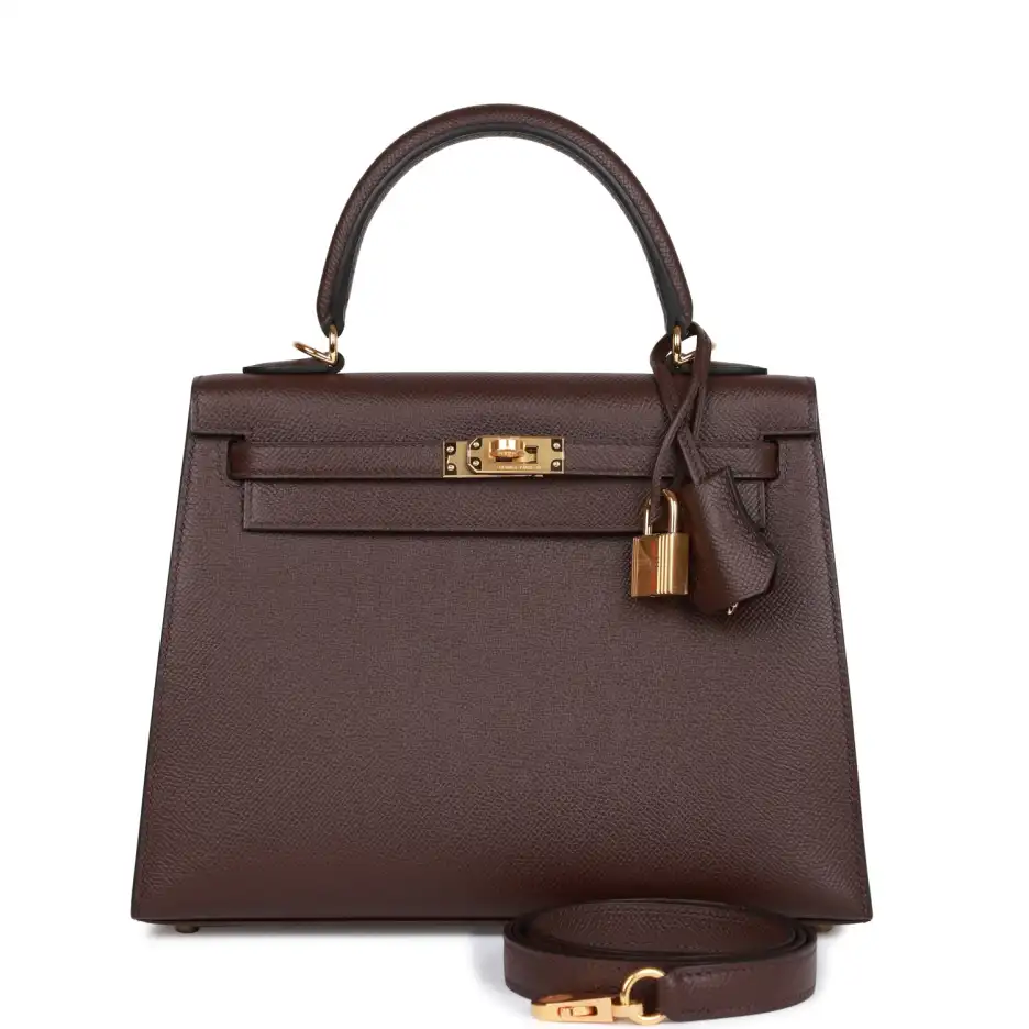Hermès Kelly Sellier 25 Rouge Sellier Epsom Gold_yy