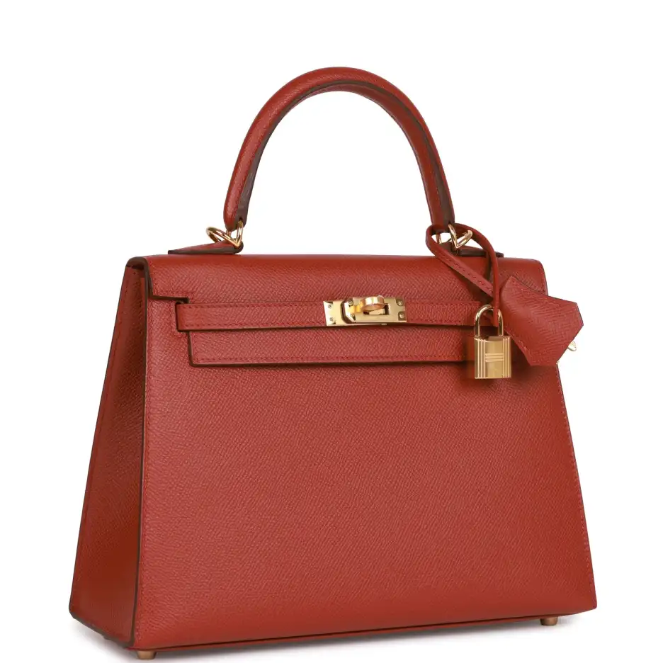 Hermès Kelly Sellier 25 Rouge Venetian Epsom Gold_y (1)