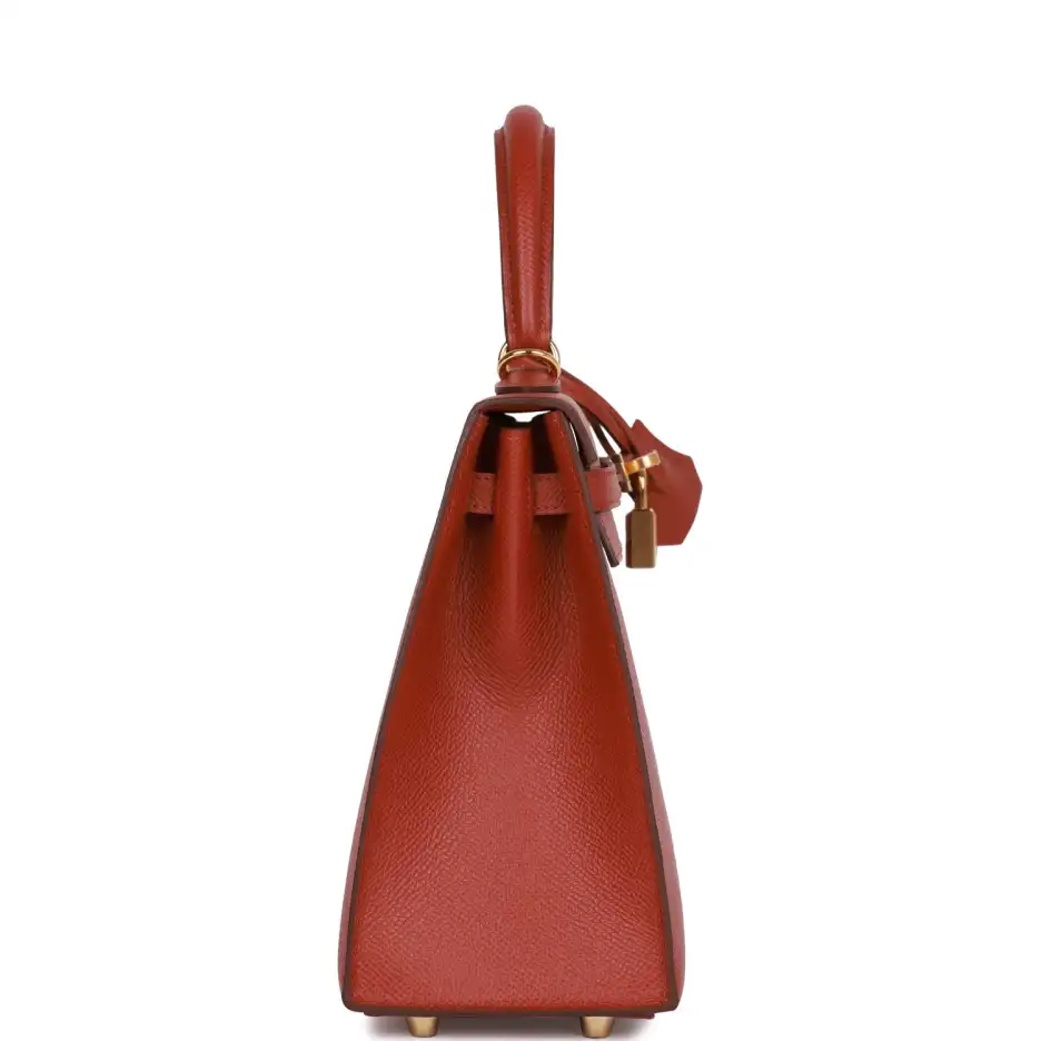 Hermès Kelly Sellier 25 Rouge Venetian Epsom Gold_y (2)