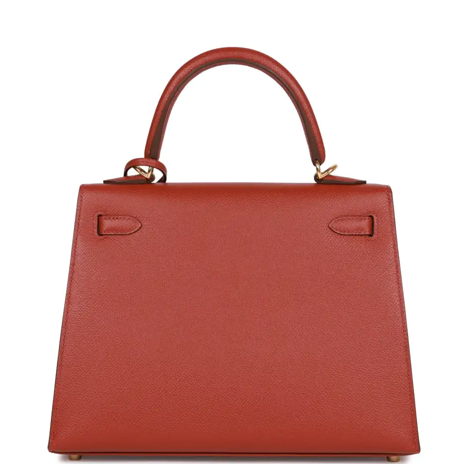 Hermès Kelly Sellier 25 Rouge Venetian Epsom Gold_y (3)