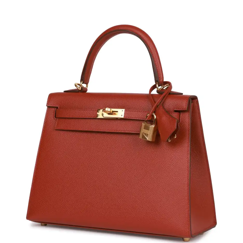 Hermès Kelly Sellier 25 Rouge Venetian Epsom Gold_y (4)