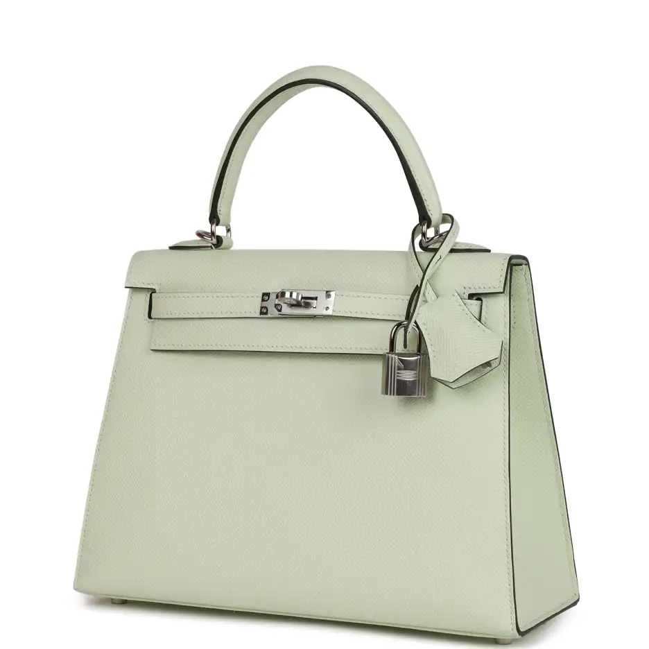 Hermès Kelly Sellier 25 Vert Fizz Epsom Palladium_y (4)