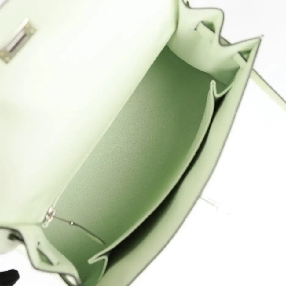 Hermès Kelly Sellier 25 Vert Fizz Epsom Palladium_y (7)