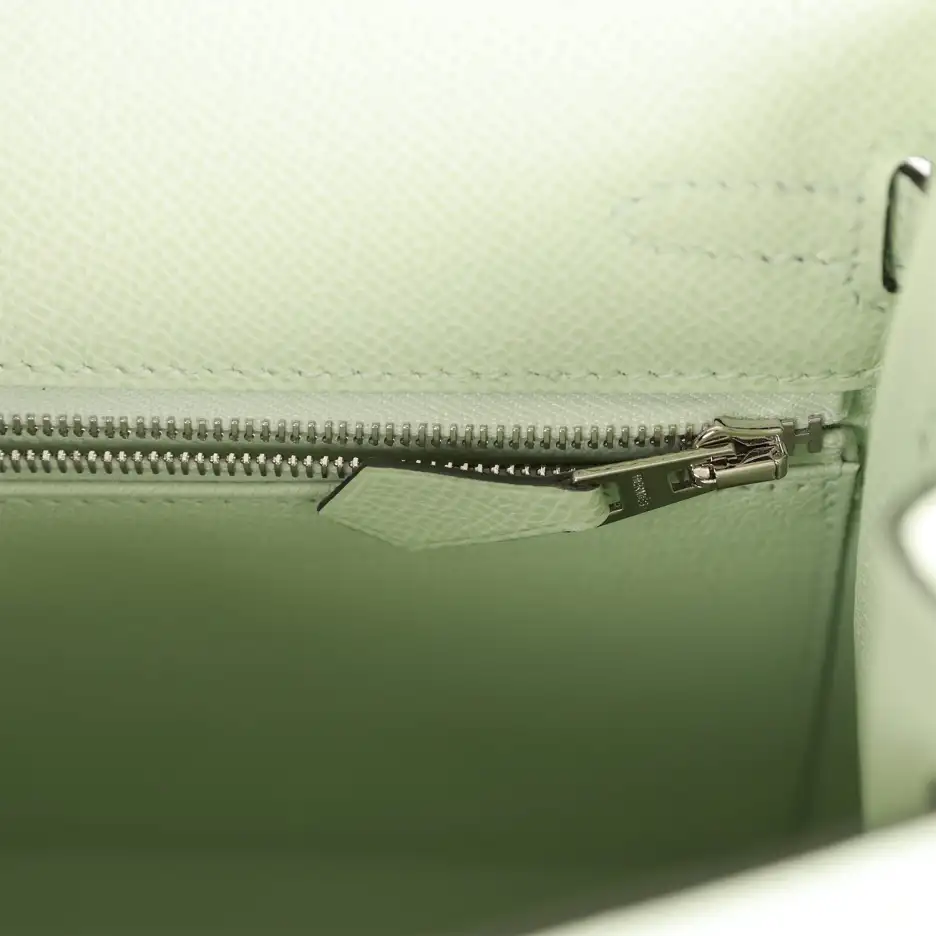 Hermès Kelly Sellier 25 Vert Fizz Epsom Palladium_y (8)