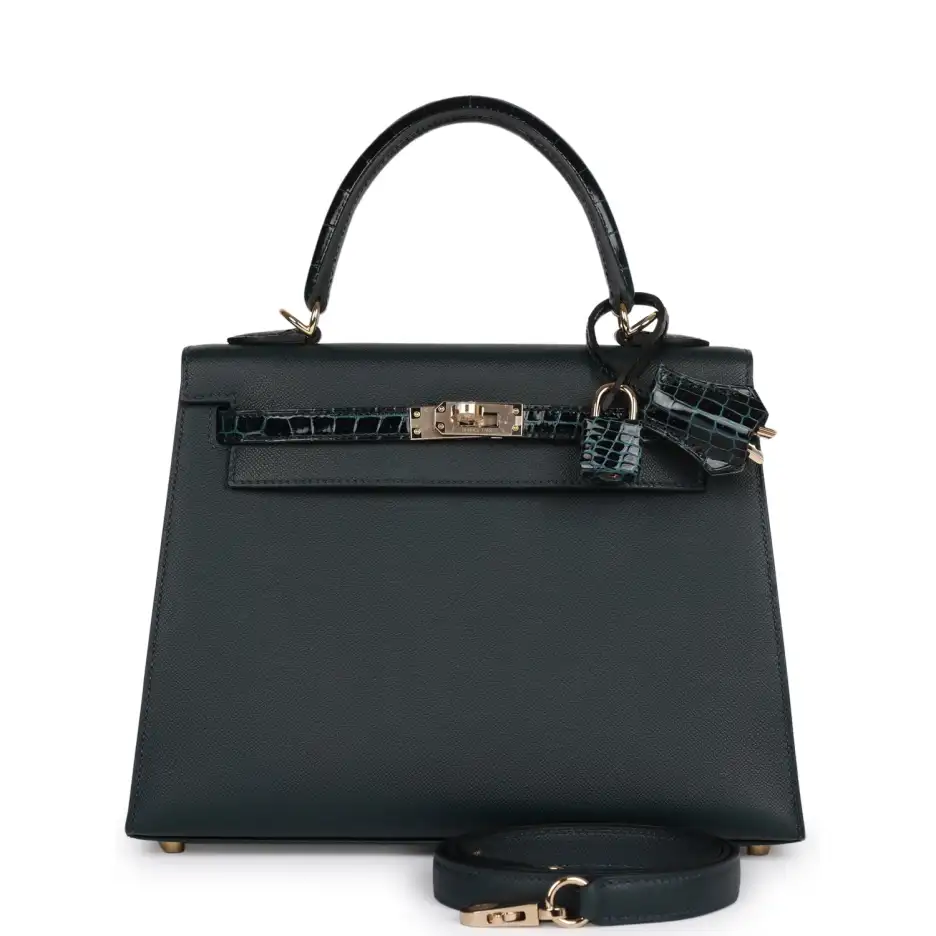 Hermès Kelly Sellier 25 Vert Rousseau Madame and_yy