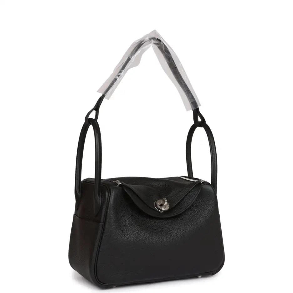 Hermès Lindy 26 Black Clemence Palladium Hardware (1)
