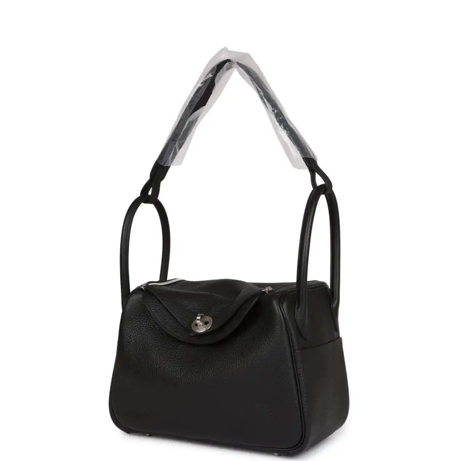Hermès Lindy 26 Black Clemence Palladium Hardware (4)