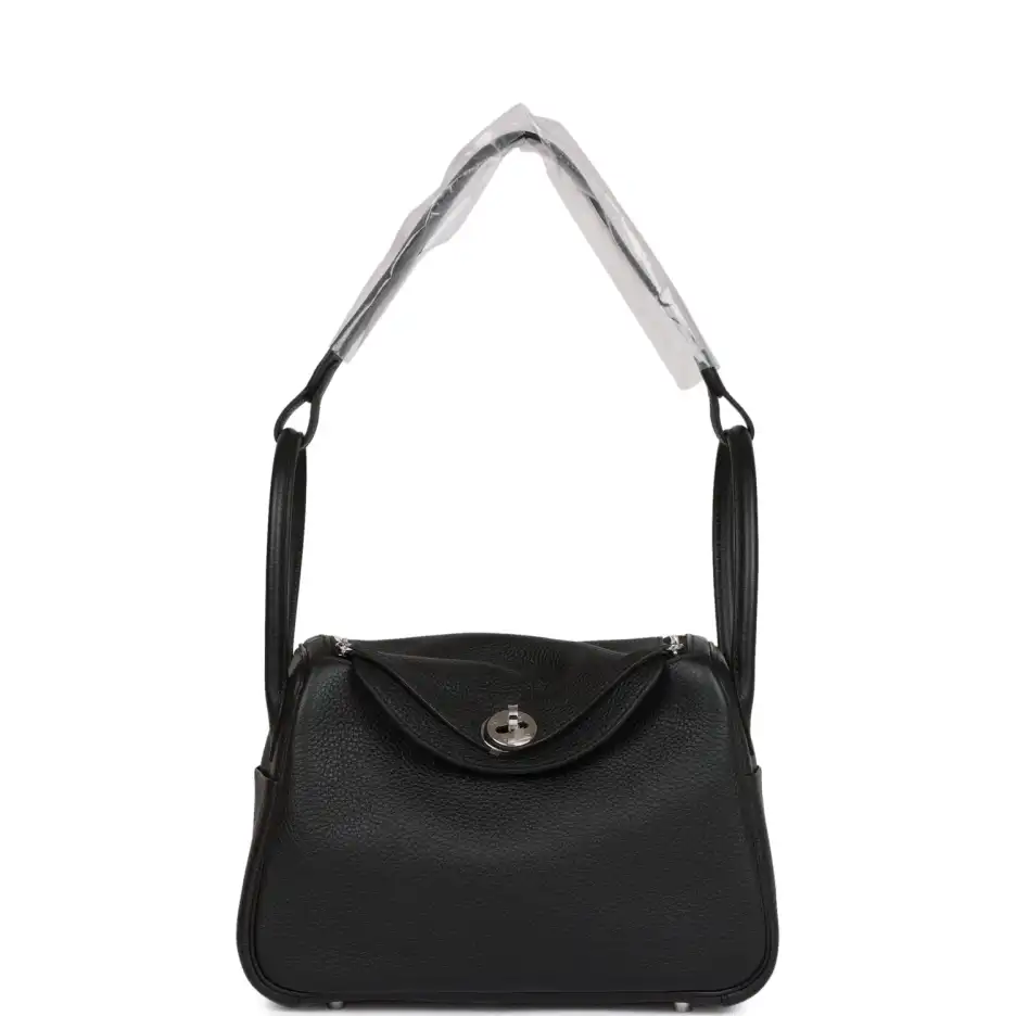 Hermès Lindy 26 Black Clemence Palladium Hardware (6)