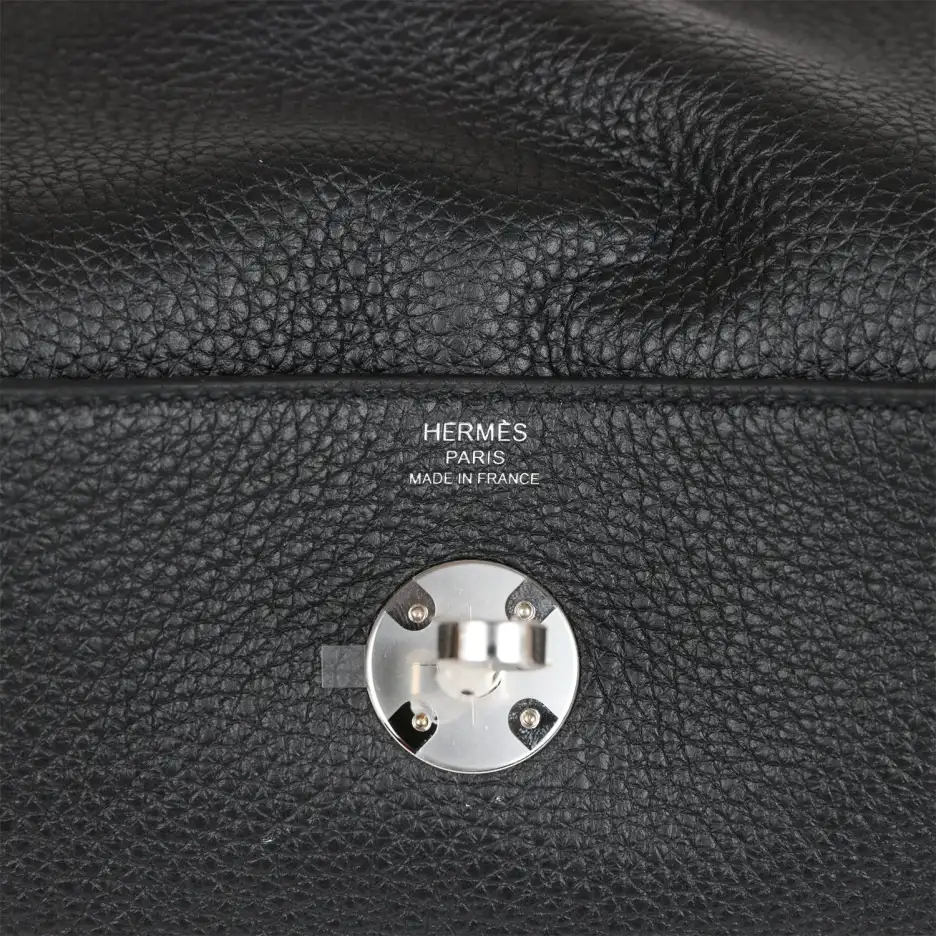 Hermès Lindy 26 Black Clemence Palladium Hardware (7)