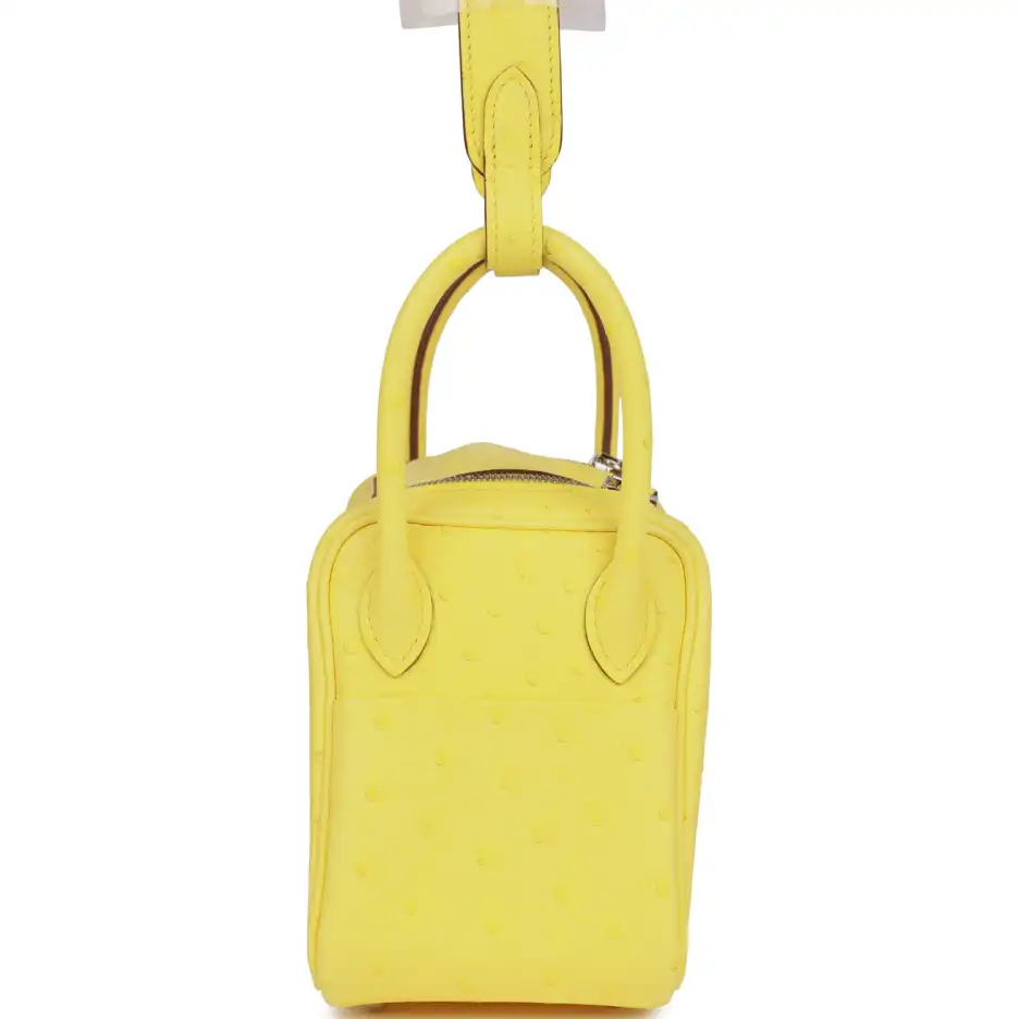 Hermès Mini Lindy Jaune Citron Ostrich Palladium Ha (2)