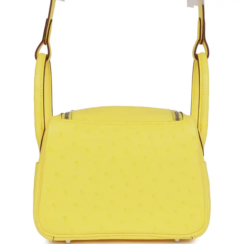 Hermès Mini Lindy Jaune Citron Ostrich Palladium Ha (3)