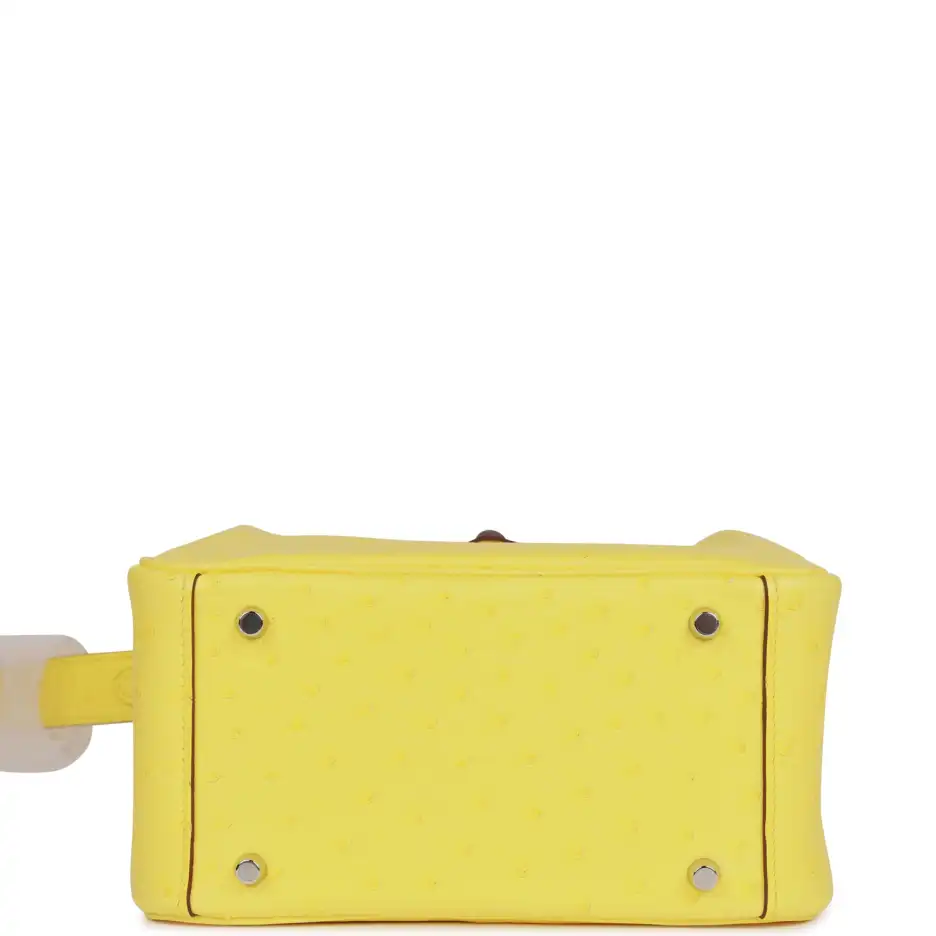Hermès Mini Lindy Jaune Citron Ostrich Palladium Ha (5)