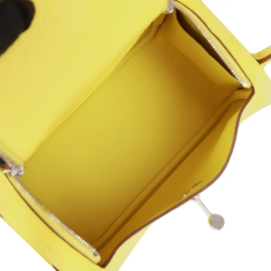 Hermès Mini Lindy Jaune Citron Ostrich Palladium Ha (8)