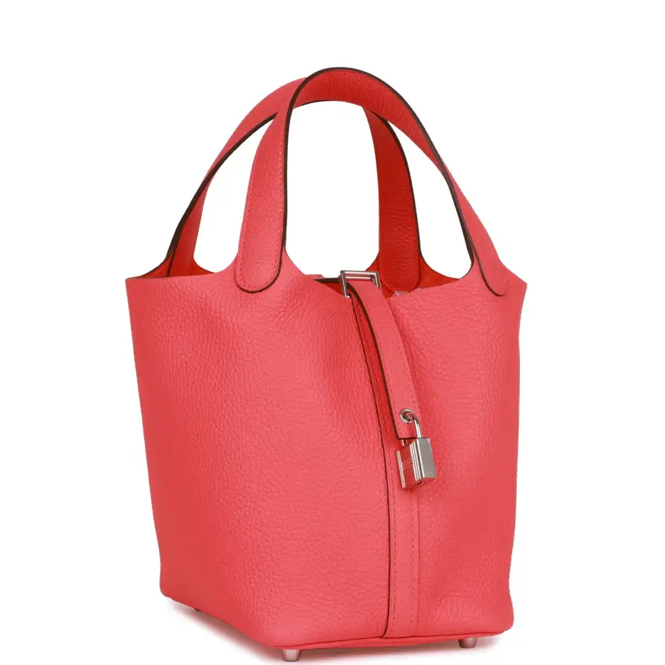 Hermès Picotin Lock 18 Rose Texas Clemence Palladiu (1)