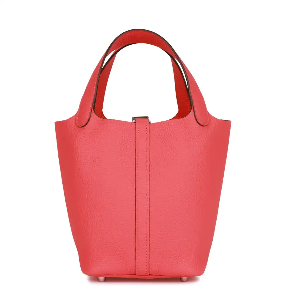 Hermès Picotin Lock 18 Rose Texas Clemence Palladiu (3)