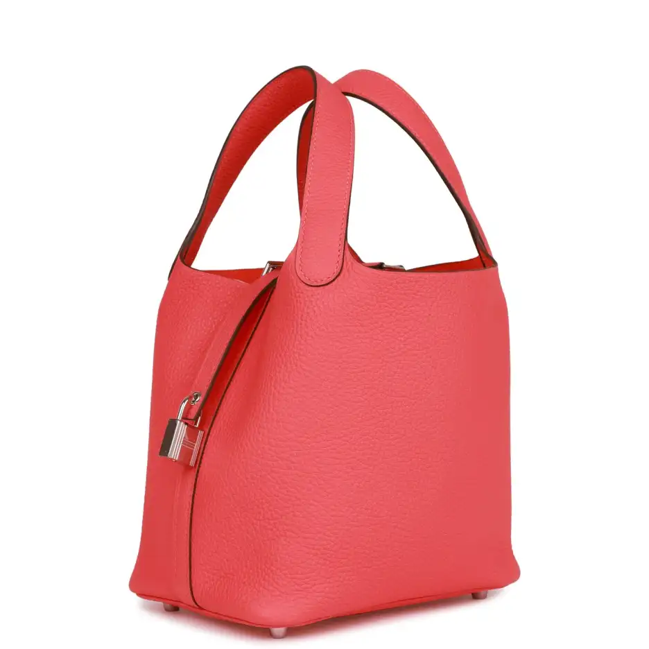 Hermès Picotin Lock 18 Rose Texas Clemence Palladiu (4)
