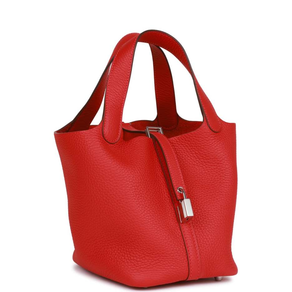 Hermès Picotin Lock 18 Vermillion Clemence Palladium_yythk (1)