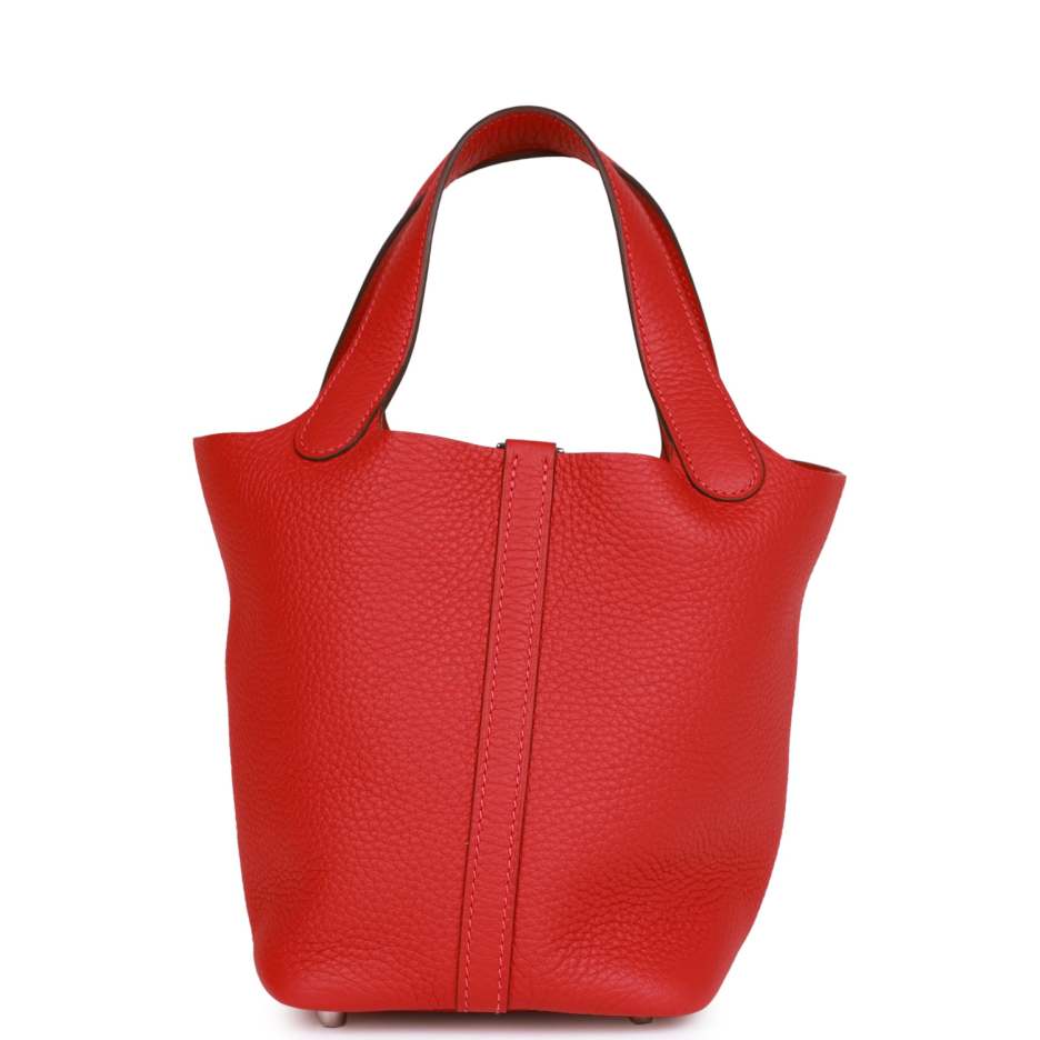 Hermès Picotin Lock 18 Vermillion Clemence Palladium_yythk (3)