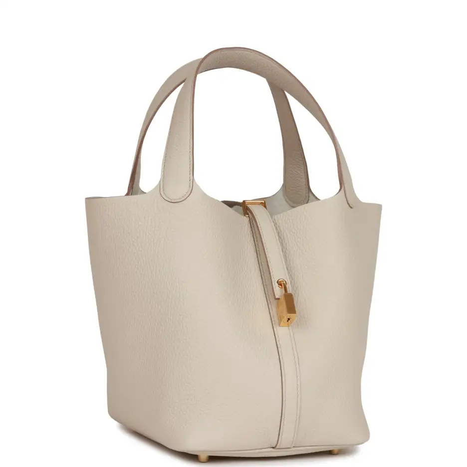 Hermès Picotin Lock 22 Beton Clemence Gold Hardware (1)