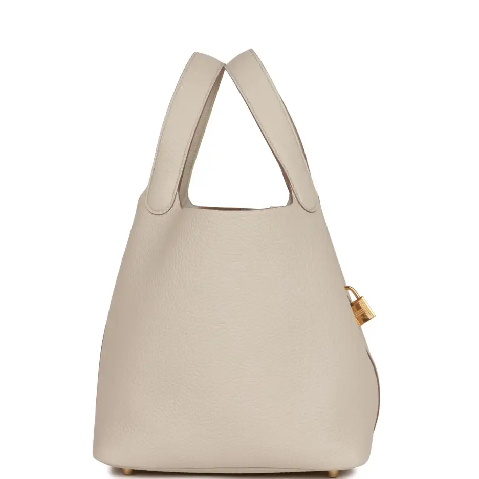 Hermès Picotin Lock 22 Beton Clemence Gold Hardware (2)