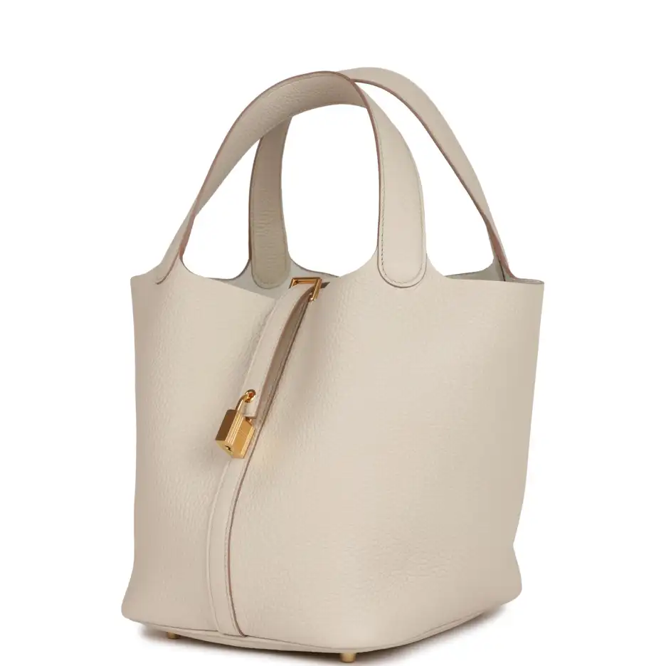 Hermès Picotin Lock 22 Beton Clemence Gold Hardware (4)