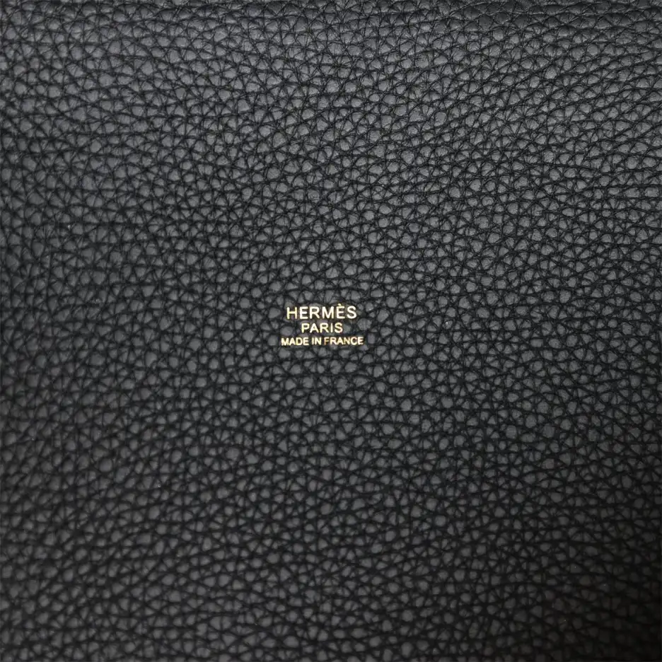Hermès Picotin Lock 22 Black Clemence Gold Hardware (7)