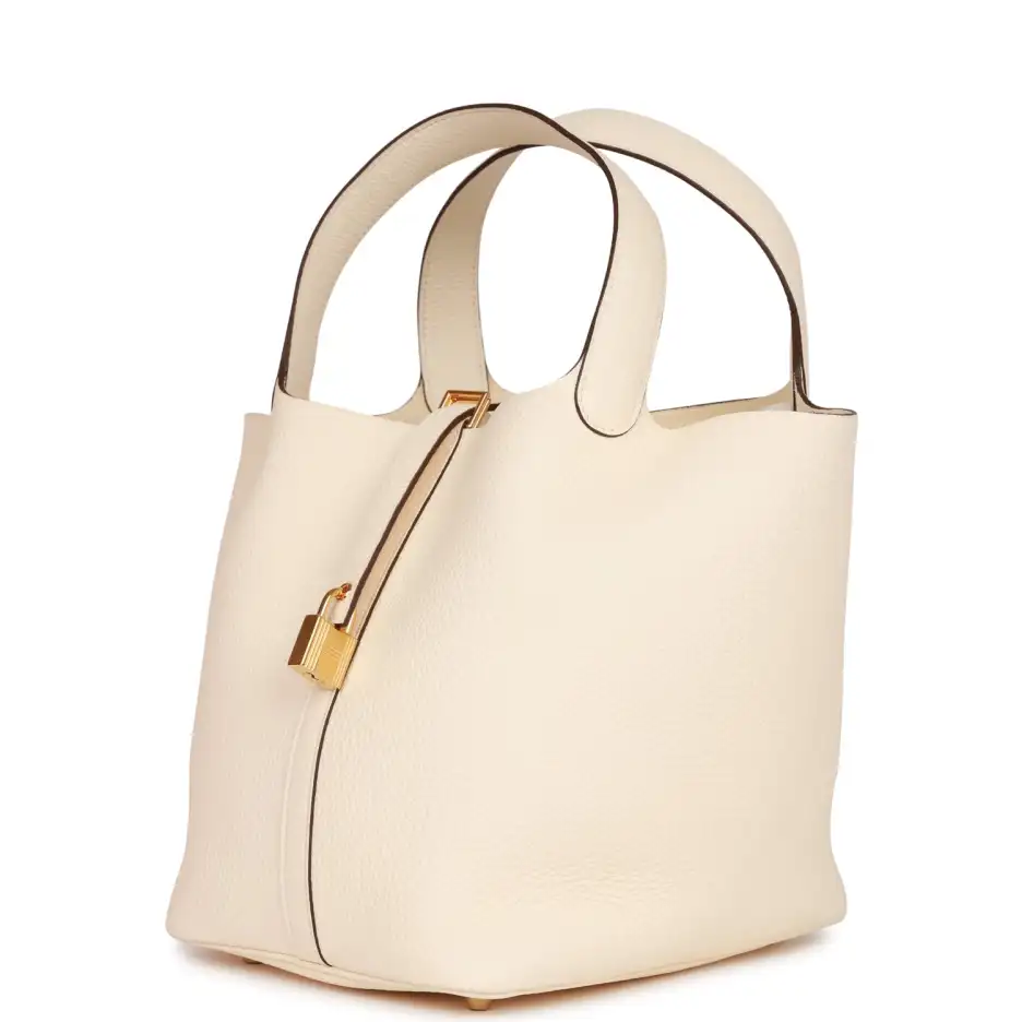 Hermès Picotin Lock 22 Nata Clemence Gold Hardware (2)
