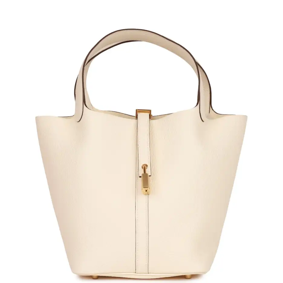 Hermès Picotin Lock 22 Nata Clemence Gold Hardware