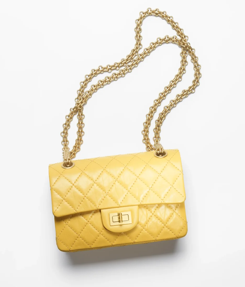 MINI 2.55 HANDBAG Aged Calfskin & Gold-Tone Metal_y